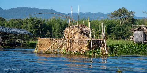 20191124__00124-30 Le long du canal qui relie le lac Inle au lac Sagar, cabanes de pêcheurs