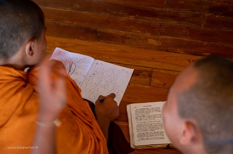 20191122__00289-51 Monastere de Shwe Yan Pyay, novices au travail