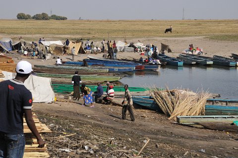 DSD_5481 Zambie, Mongu, capitale du Barotseland, le port sur les canaux menant au Zambeze