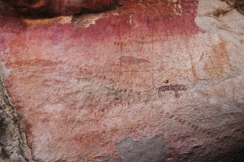 DSD_6261 Zambie, près de kasama,, visite (accompagnée) des rochers peints (peuple twa, 2000 ans)